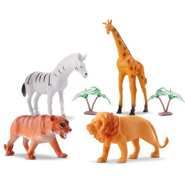 Miniatura colecionavel kit animais selvagens c/acesso - bee toys (unidade)