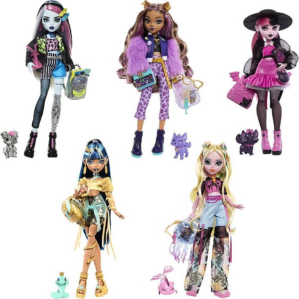 Monster high coleção looks monstruosos (s) - mattel (unidade)