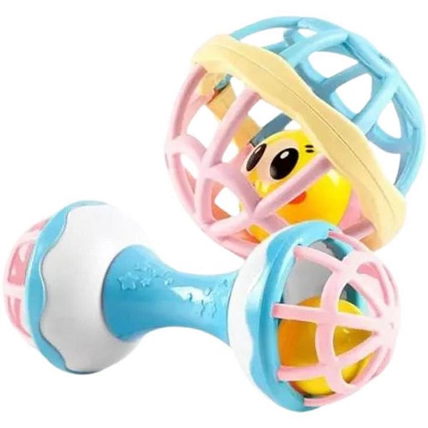 Mordedor e chocalho chocalhos animais 2pcs (sortido) - toy mix (unidade)