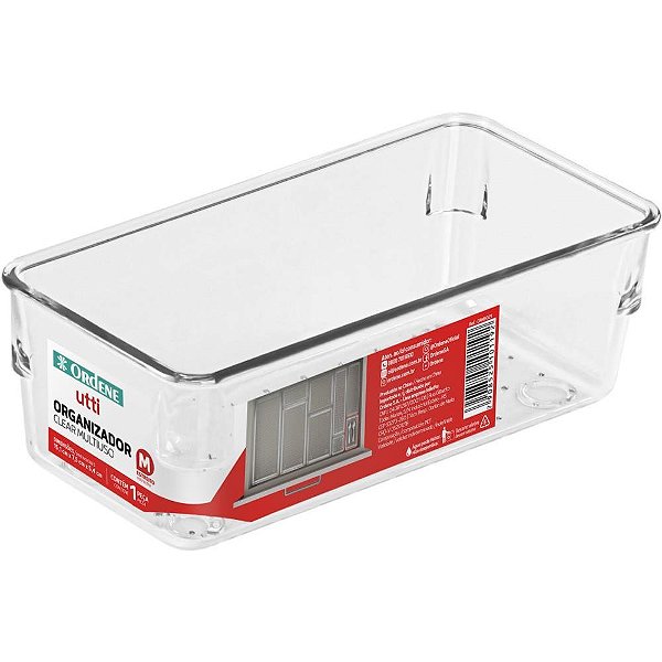 Pote acrilico hermetic 7,5cm m retangular - ordene (unidade)