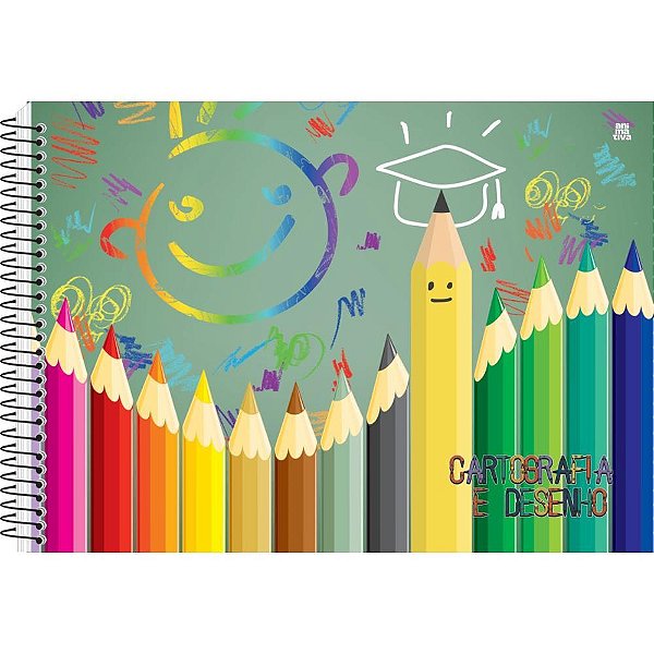 Caderno desenho univ capa dura decorado 60f - animativa (pct.c/05)