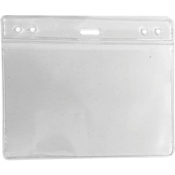 Cracha sem presilha horizontal 80x120 transparente - romitec (pct.c/10)