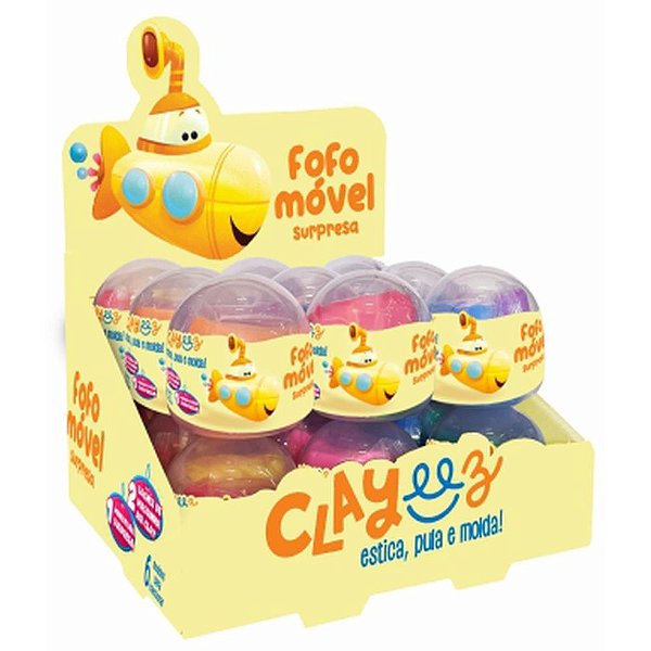 Massa para modelar criativa ovo surpresa fofomovel 12g (s) - doce brinquedo (dp.c/18)