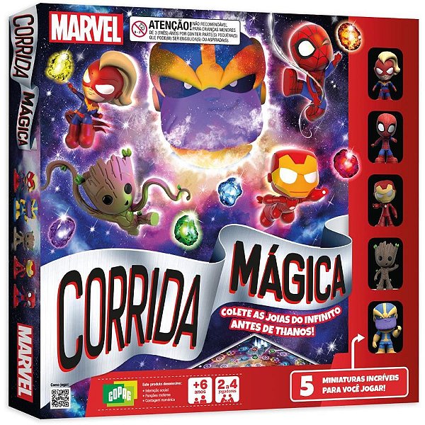 Jogo de tabuleiro marvel corrida magica - copag (unidade)