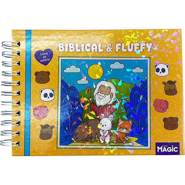 Livro de colorir biblical and fluffy 96p esp cd - magic kids (unidade)