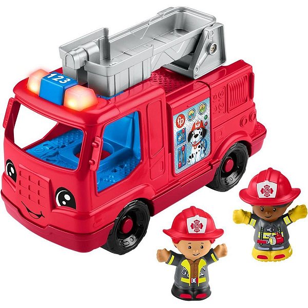 Fisher-price entretenimento lp caminhao bombeiro som e luz - mattel (unidade)