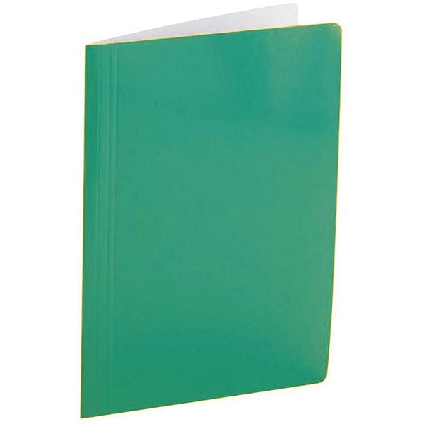 Pasta grampo trilho papel oficio verde - polycart (pct.c/20)