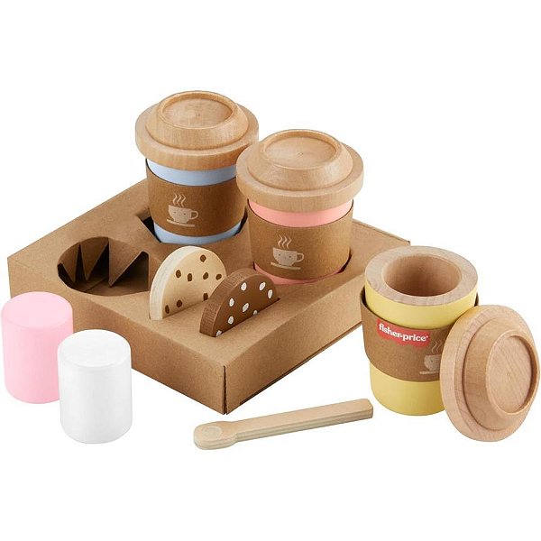 Fisher price wood meu primeiro cj.capuccino 15pc - mattel (unidade)