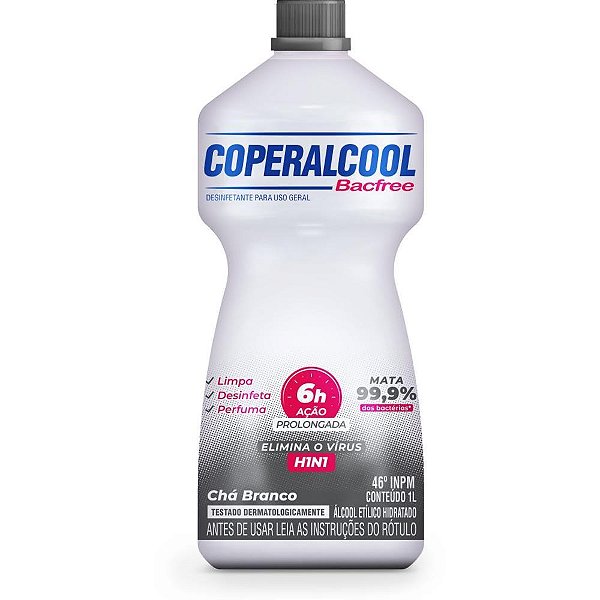 Alcool coperalcool cha branco 1lt - coala (cx.c/12)