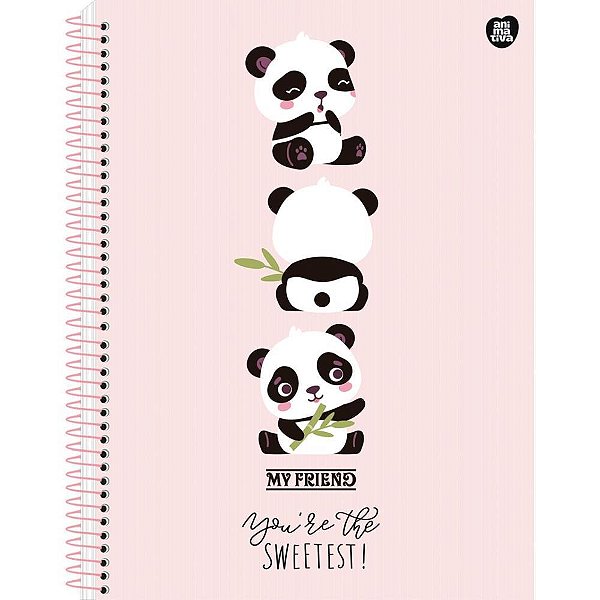 Caderno 10x1 capa dura my friend 160f - animativa (pct.c/04)