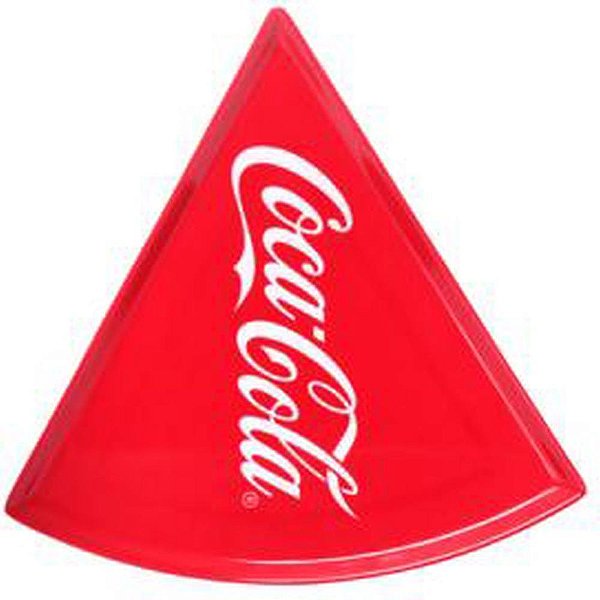 Prato plastico coca-cola p/ pizza vermel 22cm - western (unidade)