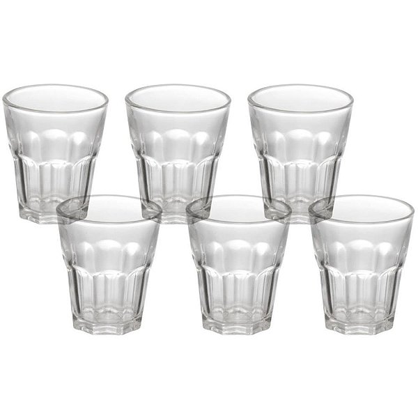 Copo de vidro copo dose clear 40ml 6pcs - western (jogo)