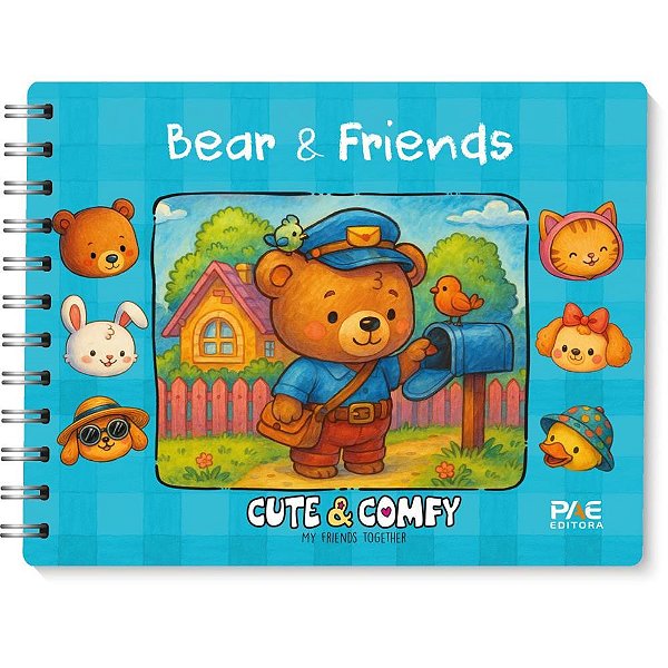 Livro de colorir cute e comfy bear friend.cd az - pae editora (unidade)
