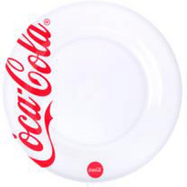 Prato plastico coca-cola redend. raso br 25cm - western (unidade)