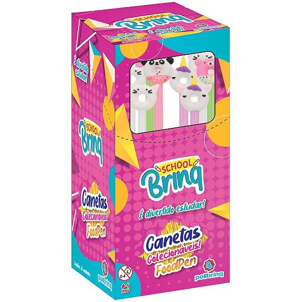 Caneta esferografica divertidas foodpen (sortido) - polibrinq (dp.c/20)