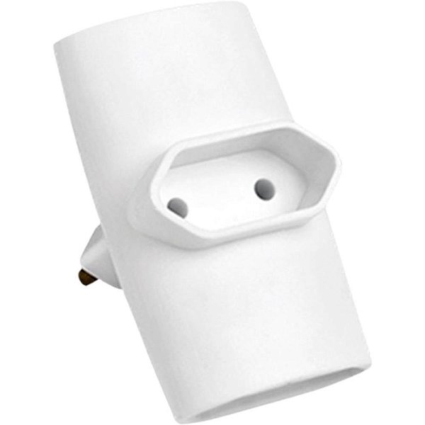 Adaptador para tomada benjamim bipolar br - f.c. (pct.c/10)