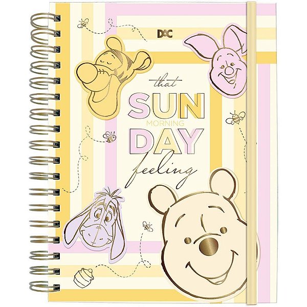 Caderno 01x1 capa dura pooh smart c/elastico 80fls - dac (unidade)