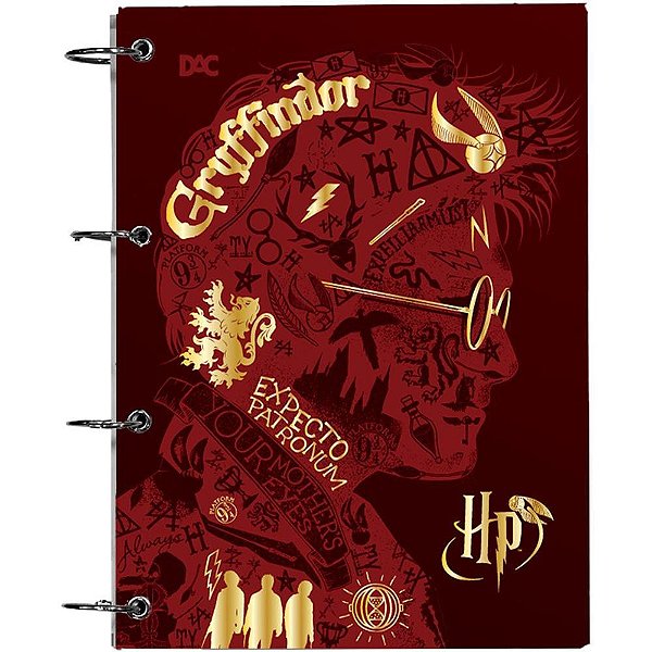 Caderno argolado harry potter univ. 80fls. - dac (unidade)