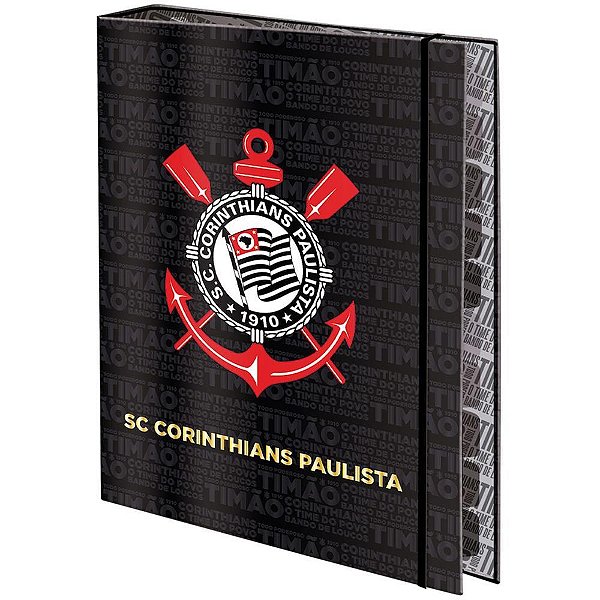 Fichario cartonado corinthians univ.c/elast. 48f - dac (unidade)