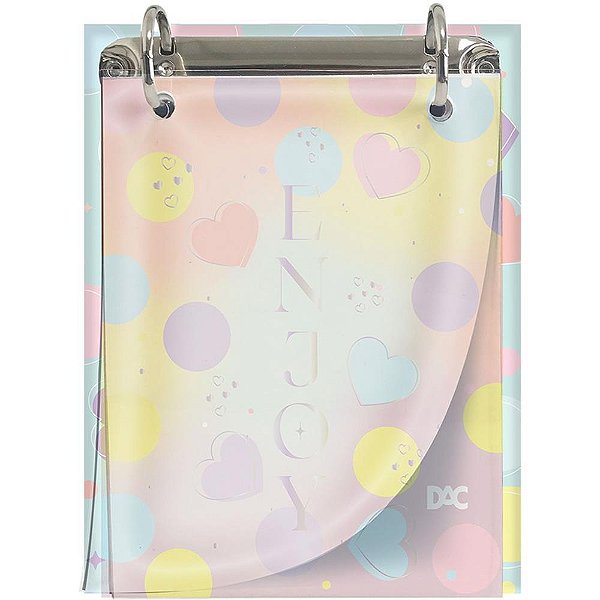 Fichario mini enjoy vertical 2 arg.80f - dac (unidade)