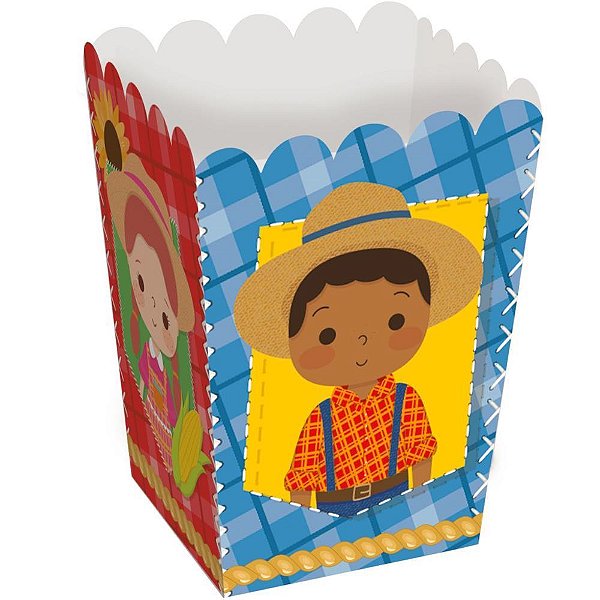 Embalagem para alimentos caixa p/pipoca 5,5x5,5x9cm pp - cromus (pct.c/10)