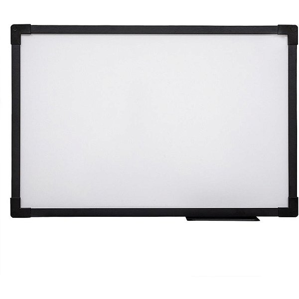 Quadro branco moldura madeira 080x060cm uv soft mold. preta - stalo (unidade)