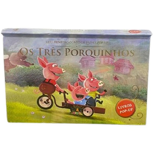 Livro infantil ilustrado pop-up os tres porquinhos 10pg - pae editora (unidade)