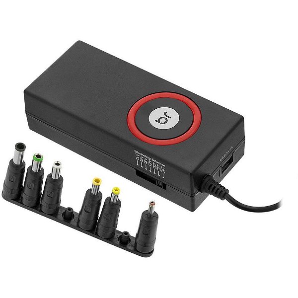 Carregador universal p/notebook 8 conectores - bright (unidade)