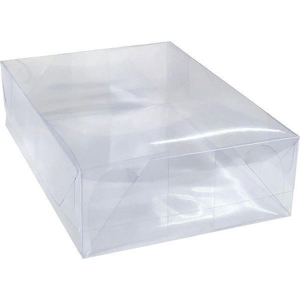 Caixa para presente com tampa pvc md 19x26x7,5cm - cristina (pct.c/10)