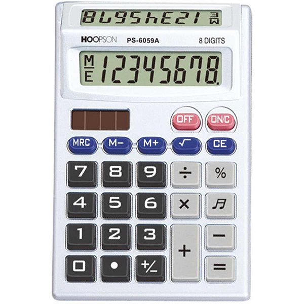 Calculadora de mesa 8digitos pilha visor duplo cz - mercoriental (unidade)