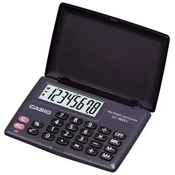 Calculadora de bolso 8 digitos c/tampa preta - casio (unidade)