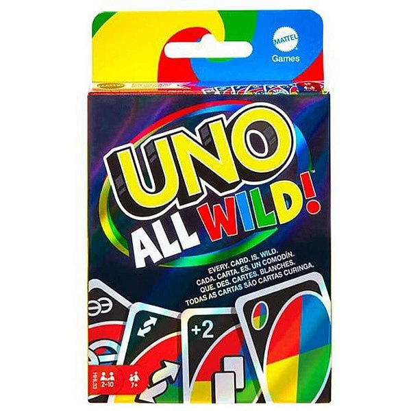 Jogo de cartas uno all wild - mattel (unidade)