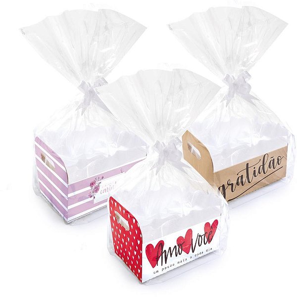 Cesta de papel kit caixote m 22x15x8cm. sorti - cromus (pct.c/10)