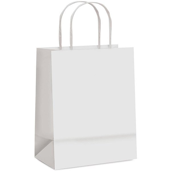 Sacola para presente lisa branca pp 16x12x8cm - cromus (pct.c/50)