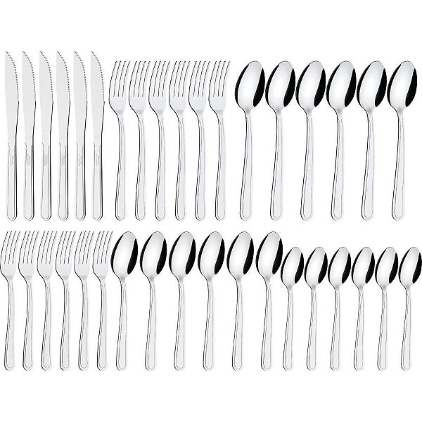 Talher faqueiro buzios 36pc inox - tramontina (unidade)