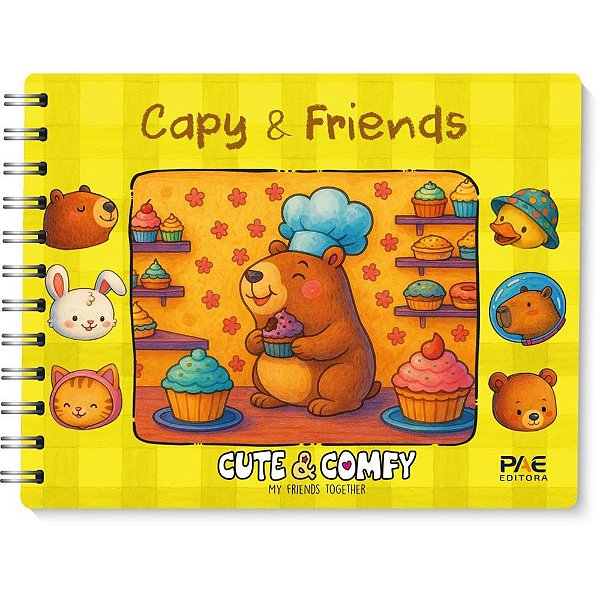 Livro de colorir cute e comfy capy e friends cd - pae editora (unidade)