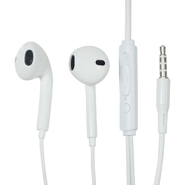 Fone de ouvido stereo p2 earpods c/atendiment - flex (unidade)