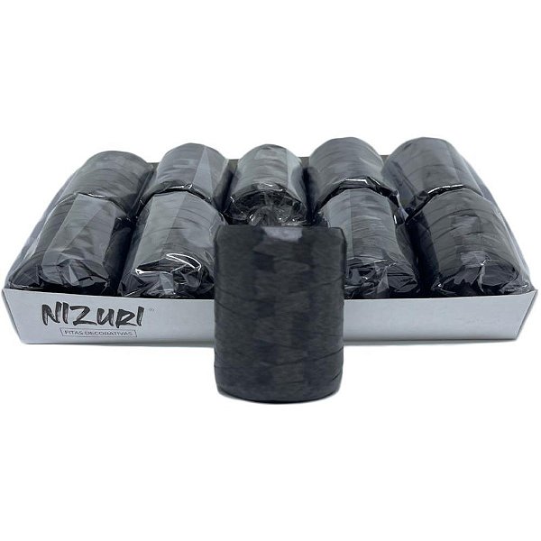 Fitilho 5mmx50m preto - nizuri (pct.c/10)
