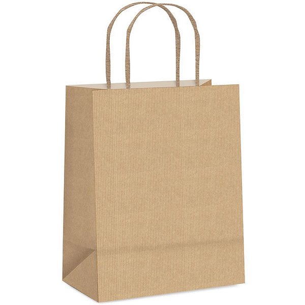 Sacola para presente kraft pp 16x12x8cm - cromus (pct.c/50)