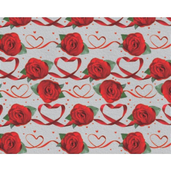 Papel presente bobina couche 60cm.mod.540 rosas e coracoes - v.m.p. (bo-100mts)