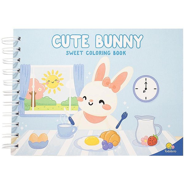 Livro de colorir cute bunny cd 21x15 98pg - todolivro (unidade)