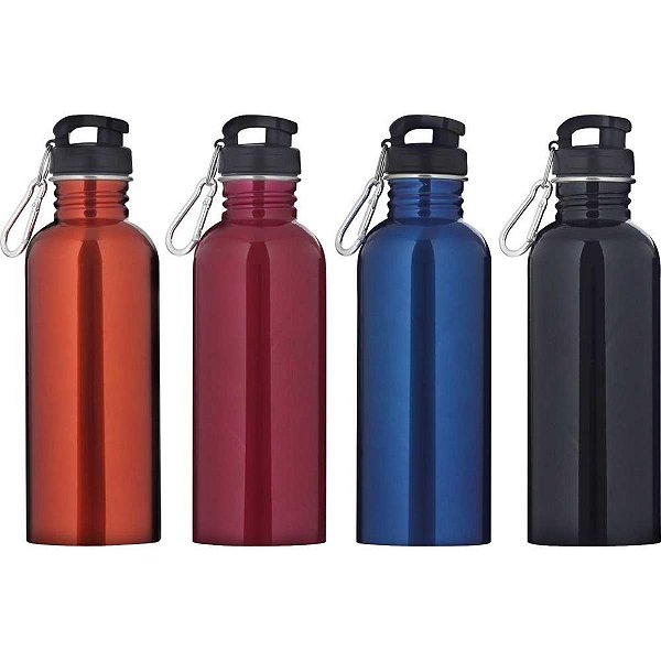 Garrafa de aluminio 750ml. sortidos - mor (unidade)