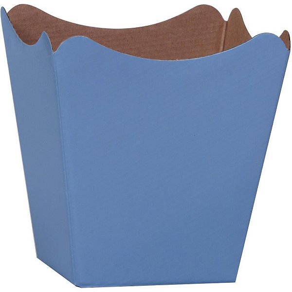 Cachepot paper liso pote 15 azul 16x17x11cm - xingo embalagens (pct.c/10)