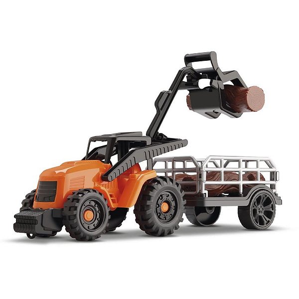 Trator tractor super garra tora - orange toys (unidade)