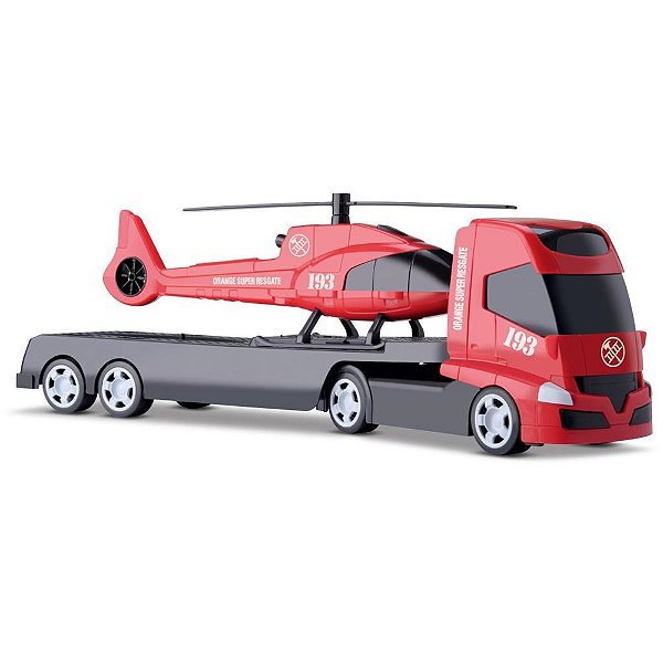Caminhao trans aereo resgate - orange toys (unidade)