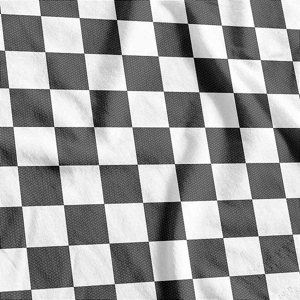 Tnt estampado 1,40m 40g quadriculado branco/preto - supper (rl-25mts)