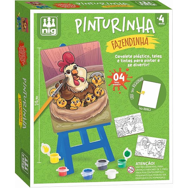 Brinquedo para colorir kit pinturinha fazendinha - nig brinquedos (unidade)