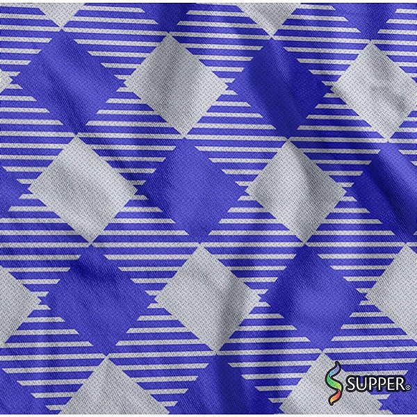Tnt estampado 1,40m 40g xadrezao branco/azul - supper (rl-25mts)