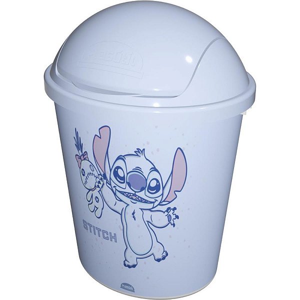 Lixeira stitch flip top 3,9l - plasutil (unidade)