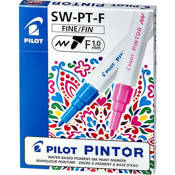 Marcador artistico pintor sw-pt-f 1.0mm branco - pilot (cx.c/06)